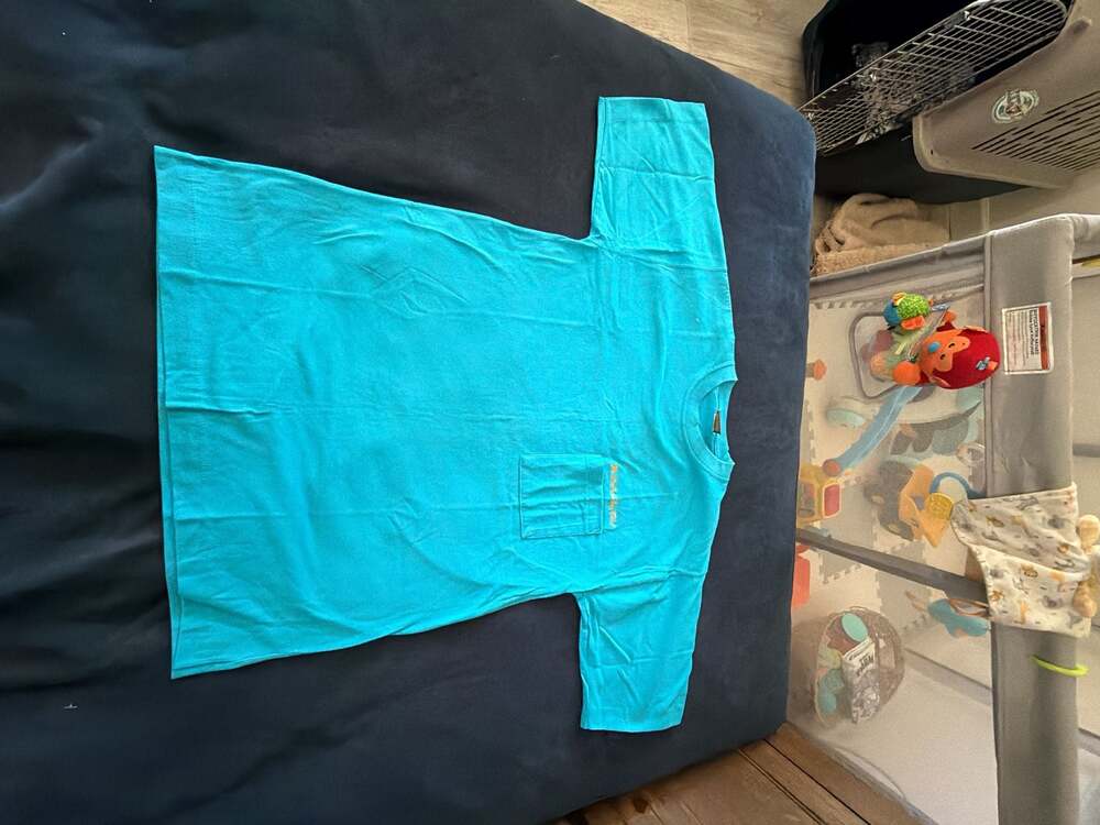Vintage Cross Creek The Balboa Bay Club Turquoise Pocket T-Shirt Size S